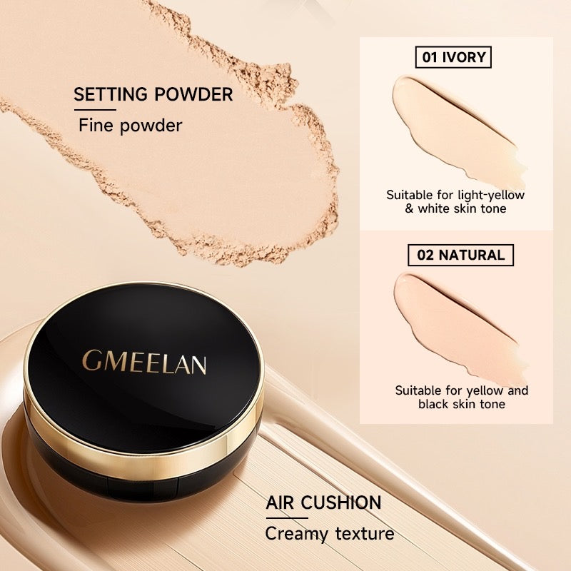 GMEELAN Black Truffle Zinc PCA Air Cushion Long-lasting Antioxidant Face Powder Oil Control