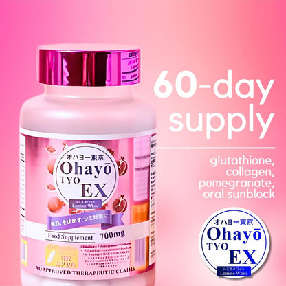 Ohayo TYO EX Lumine White Glutathione 700mg (60caps)