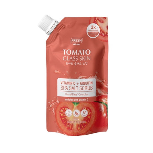Fresh skinlab Tomato Glass Skin Vitamin C + Arbutin Spa Salt Scrub (350gm)