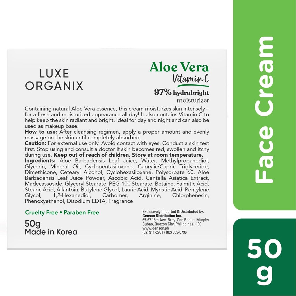 Luxe Organix Aloe Vera Vitamin C 97% Hydrabright Moisturizer (50gm)