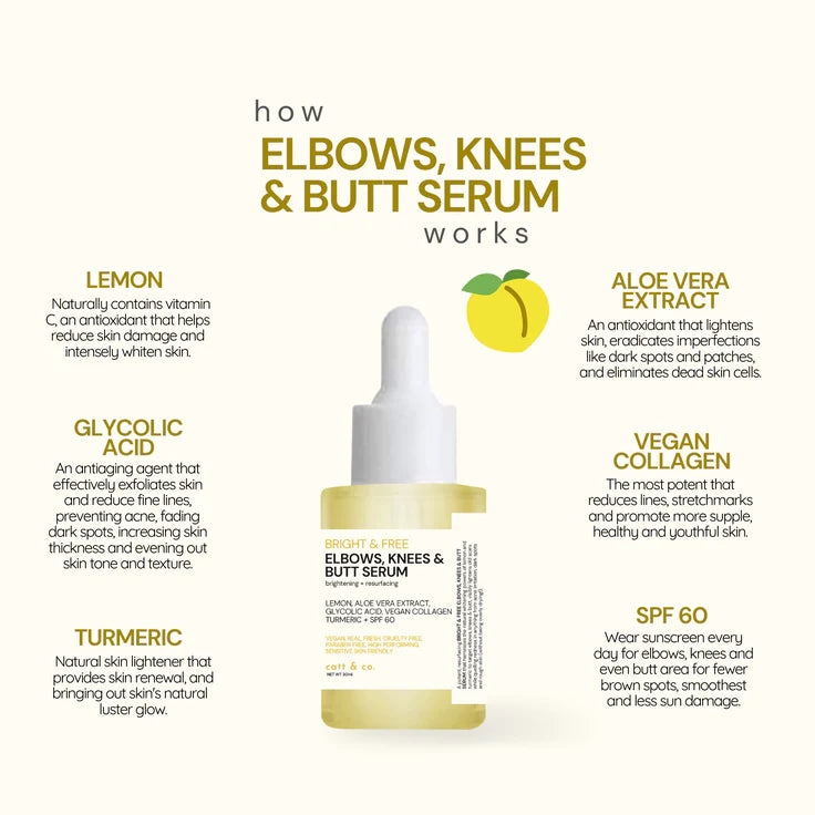 Catt & Co Bright & Free - Elbows, Knees & Butt Serum (30ml)