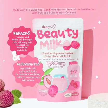 Dear Face Beauty Milk Lychee Swiss Stemcell Drink