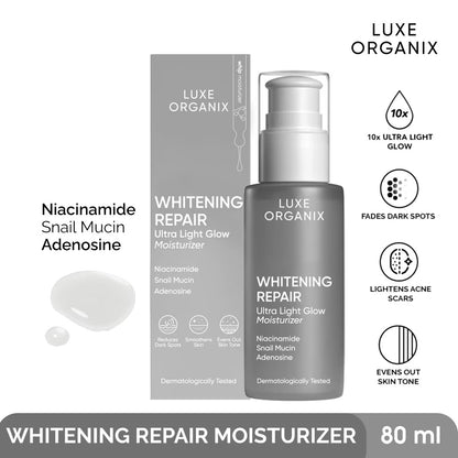 Luxe Organix Whitening Repair Ultra Light Glow Moisturizer (80ml)