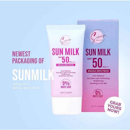 Sereese Beauty Sun Milk SPF50 PA+++ 0% White Cast (50ML)