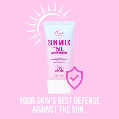 Sereese Beauty Sun Milk SPF50 PA+++ 0% White Cast (50ML)